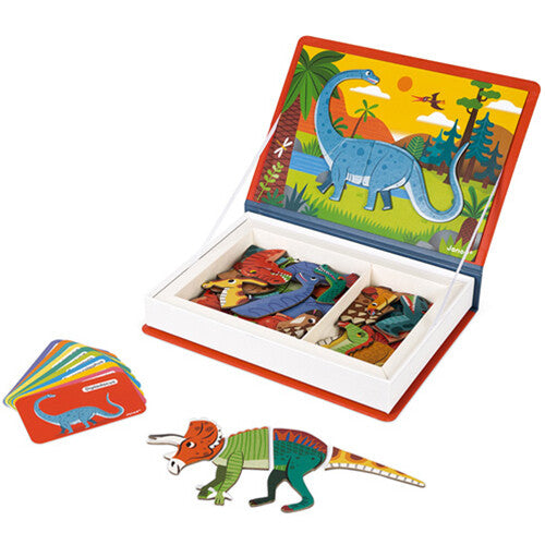 Janod magneetboek dinosaurus - 40st