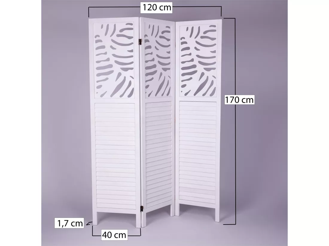 PARAVENT Palm 3 pièces. 170x120 cm, bois blanc