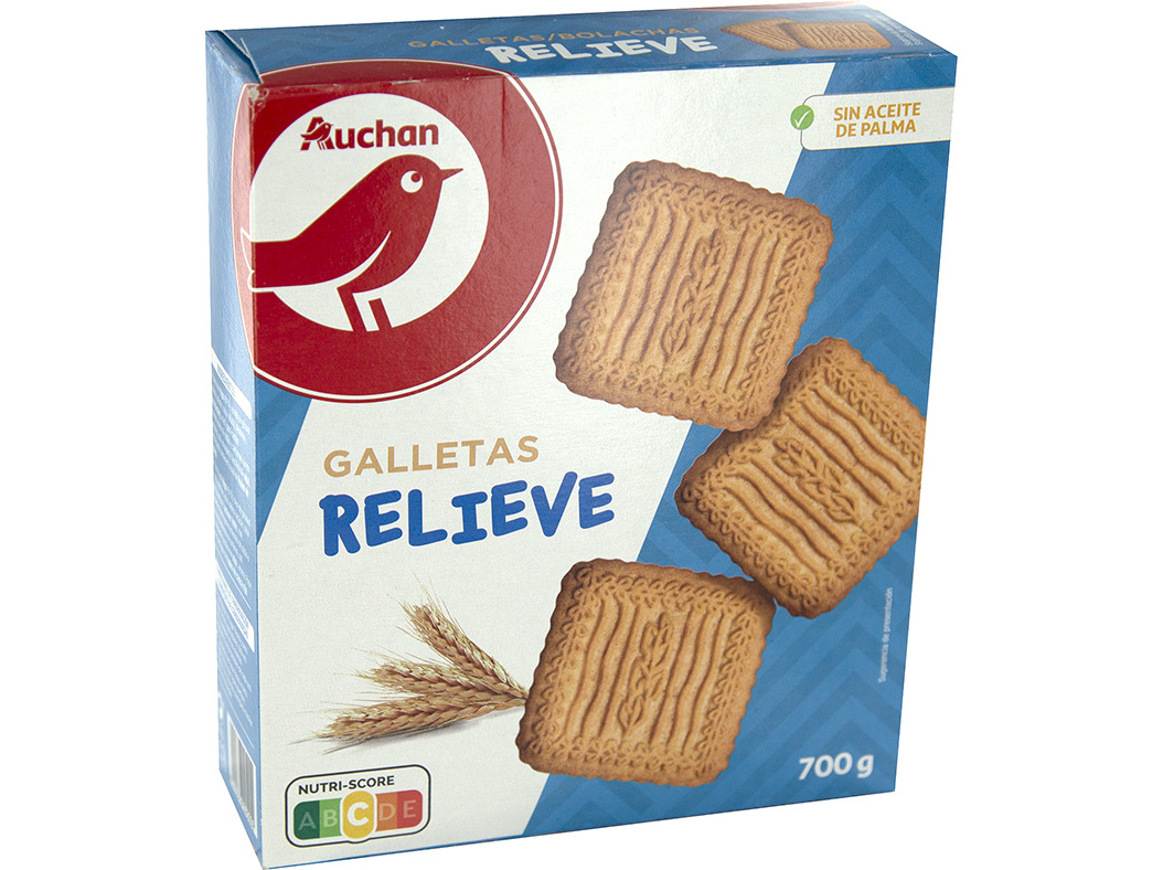 BOLACHA AUCHAN TRIGO COM RELEVO 700G
