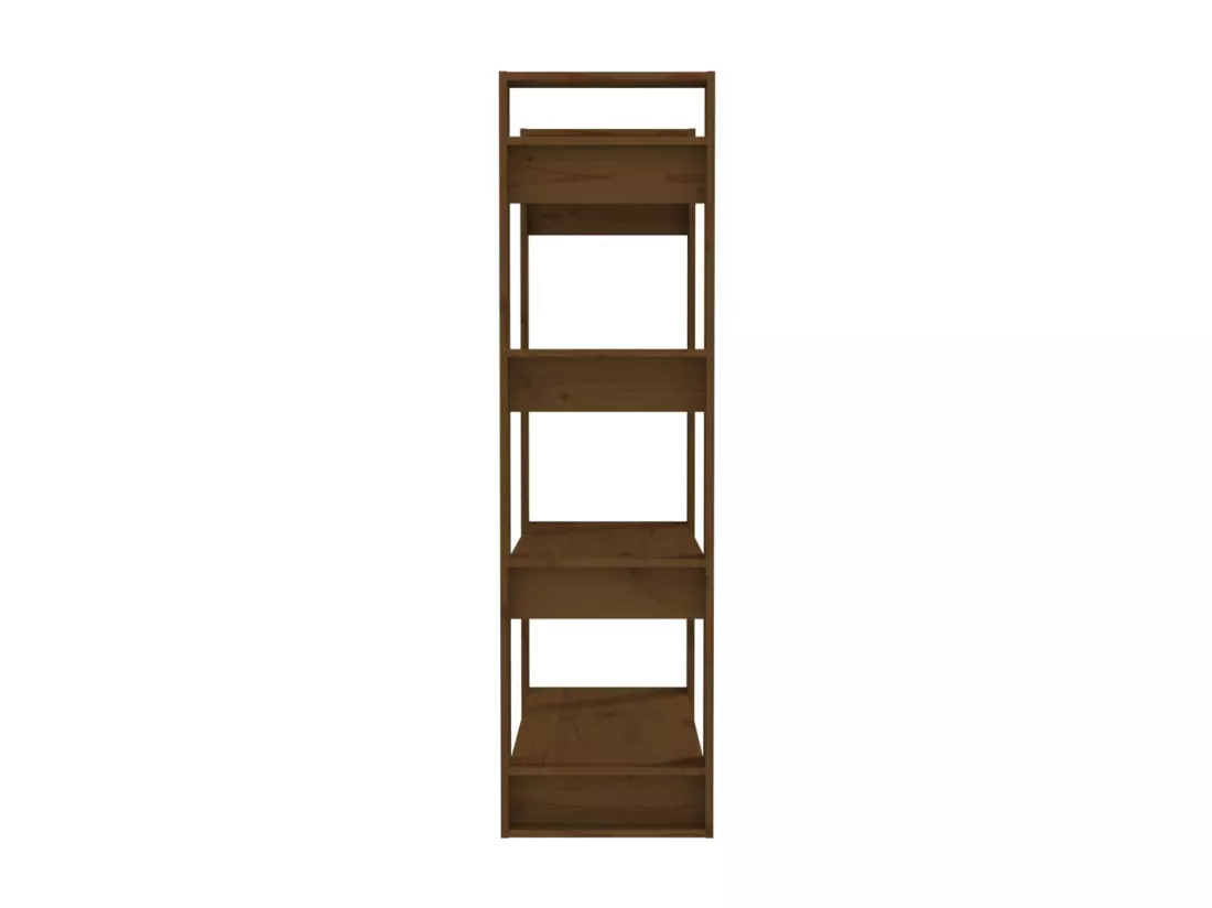 Bibliothèque/Cloison Marron miel 80x35x125 cm Bois massif