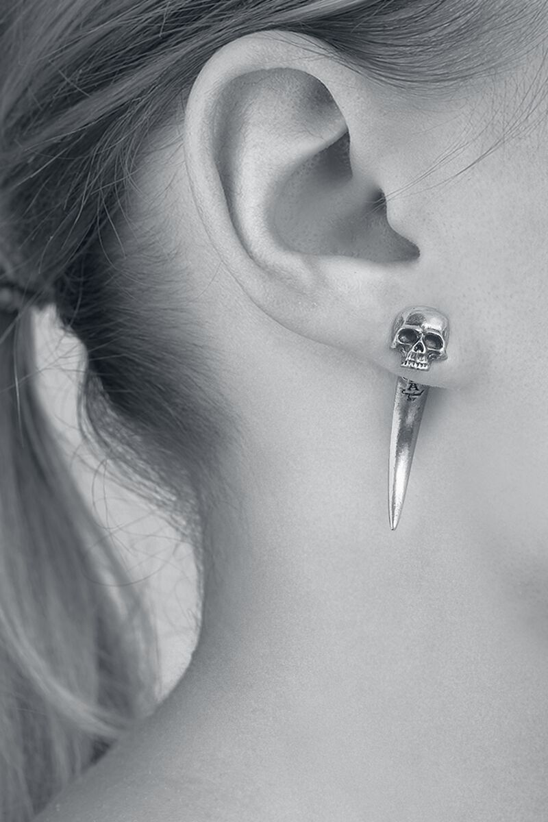 Tomb Skull Horn | Alchemy Gothic Bijou d'oreille