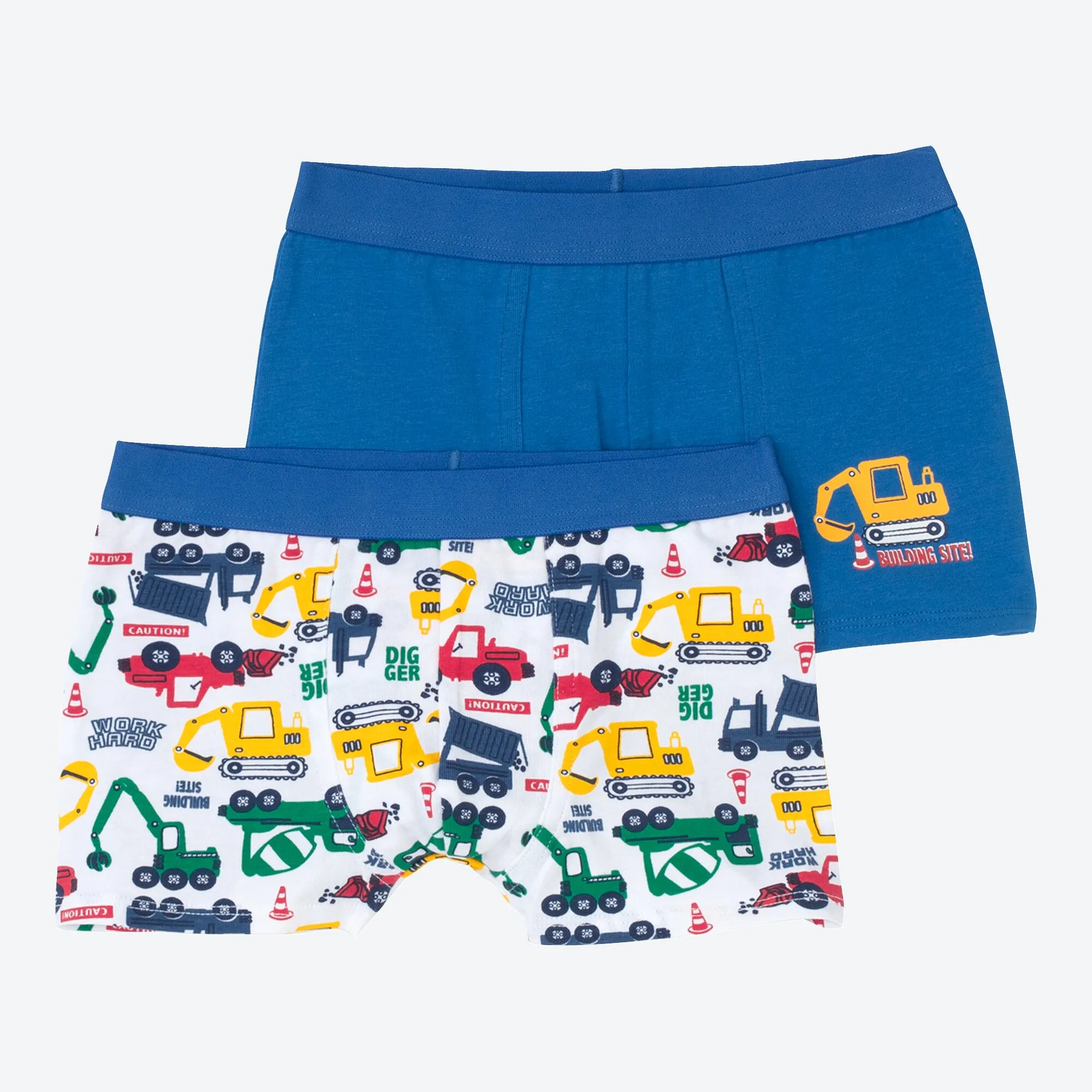 Jungen-Retroshorts mit Fahrzeug-Muster, 2er-Pack