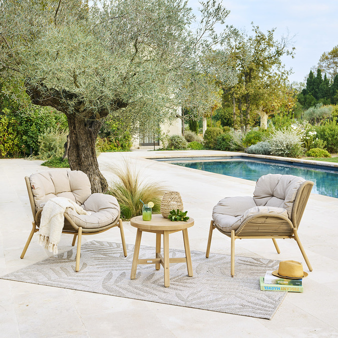 Salon de jardin MELOANE Taupe