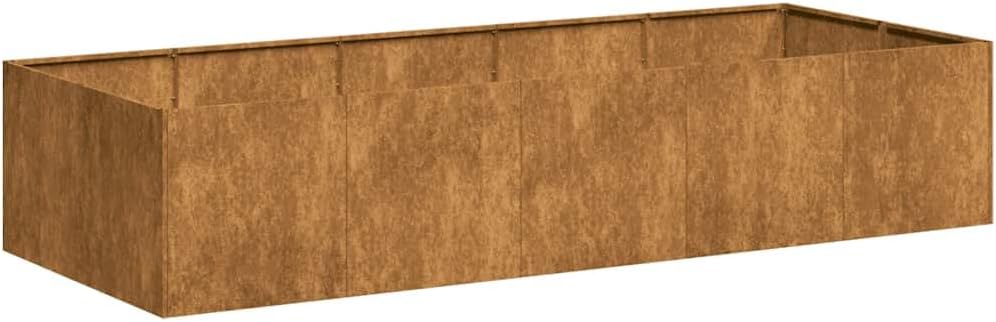 vidaXL Pflanzkübel Rostig 200x80x40 cm Wetterfester Stahl, Pflanztopf, Pflanzenständer, Hochbeet, Pflanzgefäßständer, Pflanzentablett, Gartenpflanzer