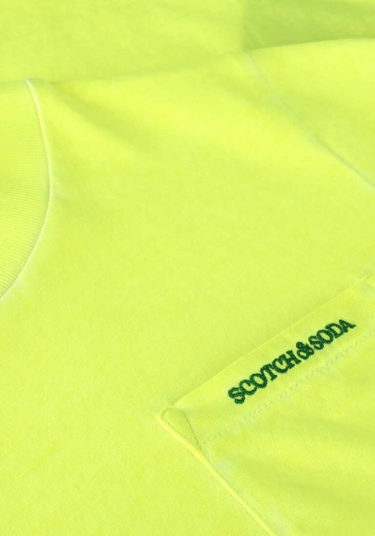 SCOTCH & SODA gele scotch & soda t-shirt short sleeved chest pocket t-shirt