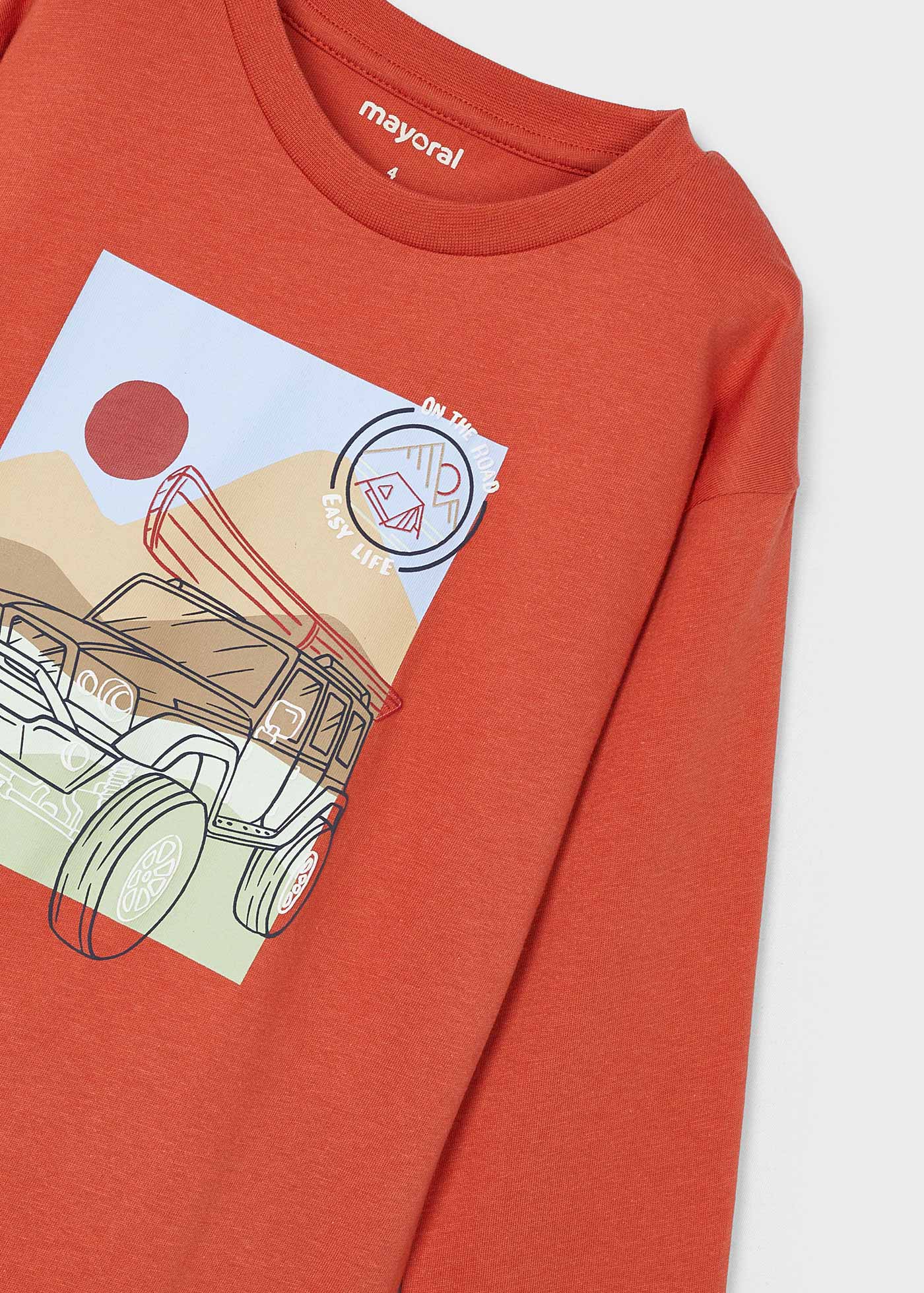 Camiseta de manga comprida Better Cotton para meninos, estampa de pimenta