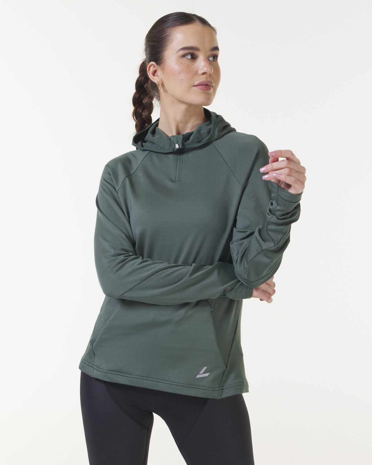 LEVITY Radical Run Tech Hood Greengrey