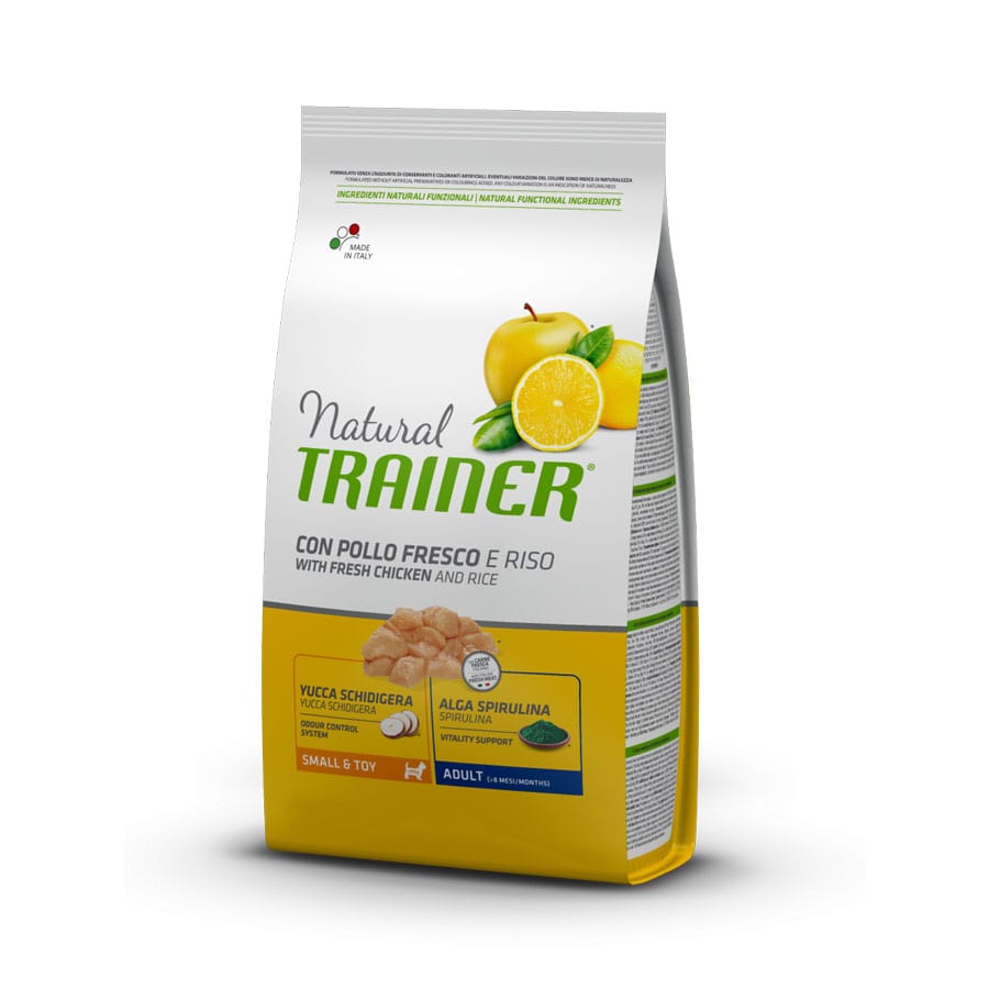 Ração Natural Trainer para Cães Adultos de Pequeno e Pequeno Porte com Frango