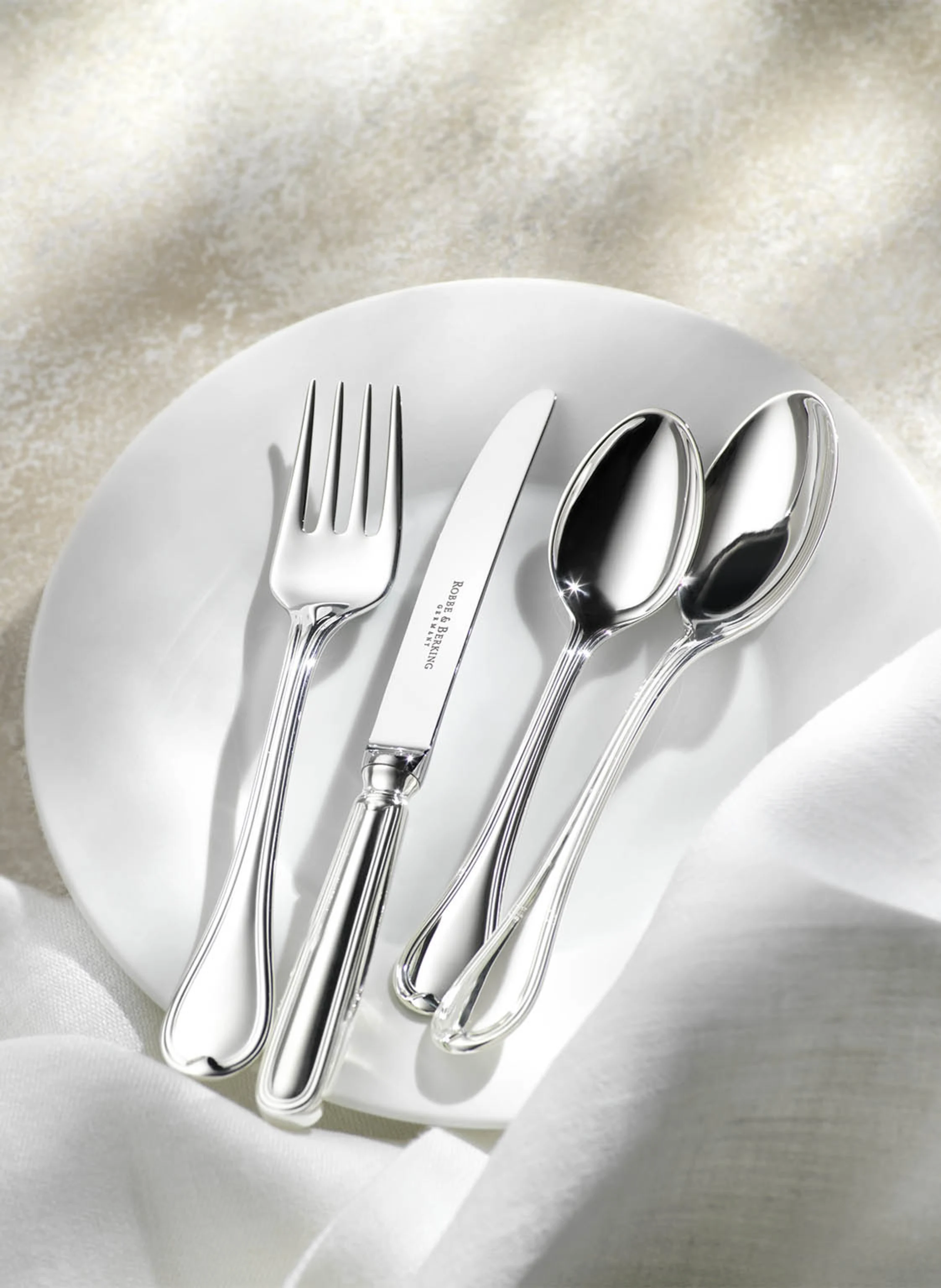 ROBBE & BERKING 4-tlg. Kinderbesteck CLASSIC-FADEN (925 Sterlingsilber)