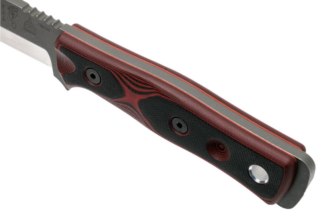 TOPS Knives B.O.B. Fieldcraft 154CM Red/Black G10 BROS-154-RB bushcraftmes