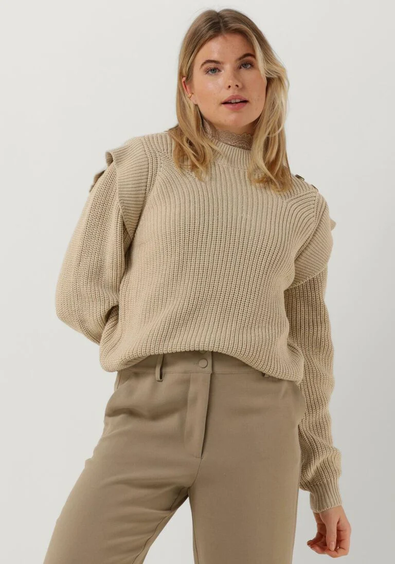 MINUS beige minus trui arya knit pullover