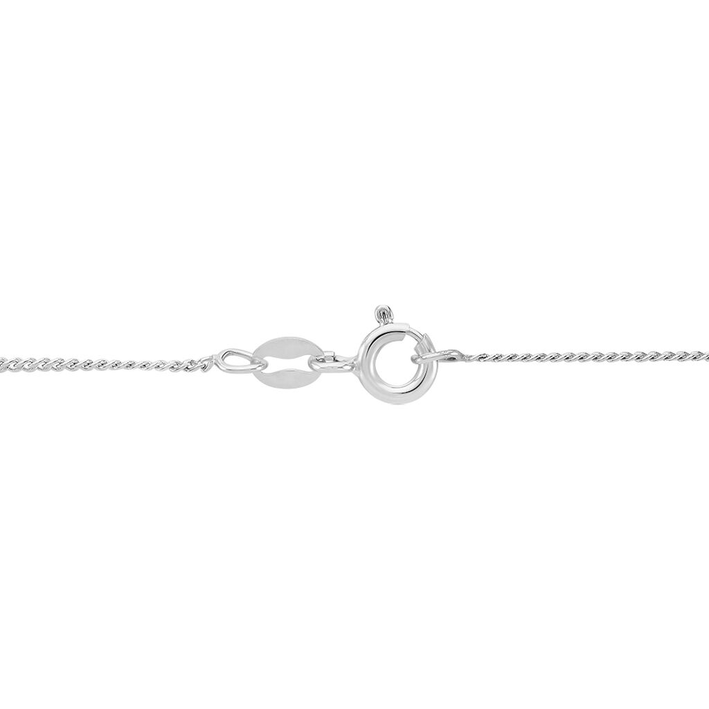 Chaîne Clementine Argent Blanc