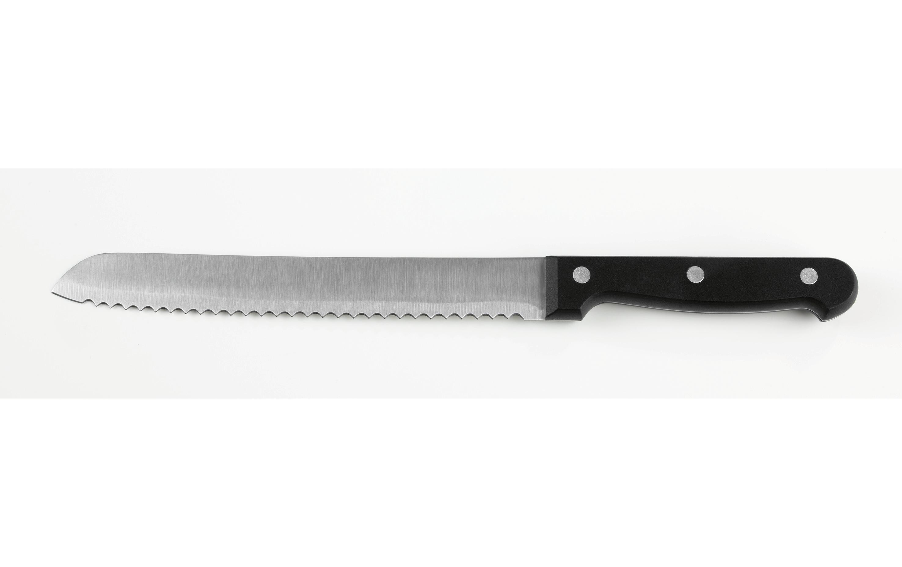 Messerblock-Set mit Messer Edelstahl, 6-Teilig, SchwarzSet aus Messerblock und fünf verschiedenen Messern