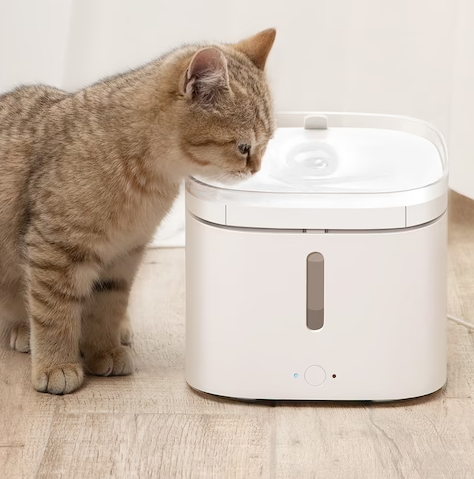 (2L) Smart Pet Fountain Katzen Trinkbrunnen Hunde Wasserspender (iOS/Android) - Weiss
