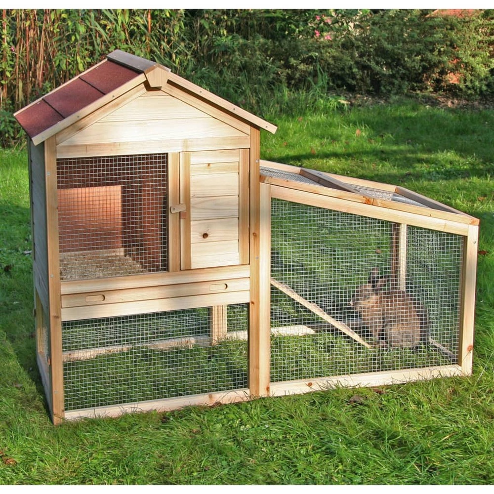 Maison pour rongeurs freetime 140x65x100 cm bois vernissé