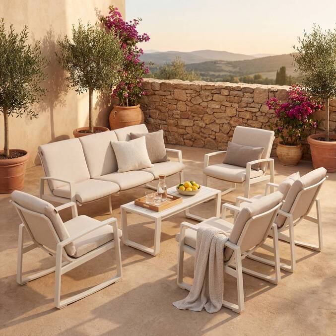 Salon de jardin BOREANE Lin & Argile