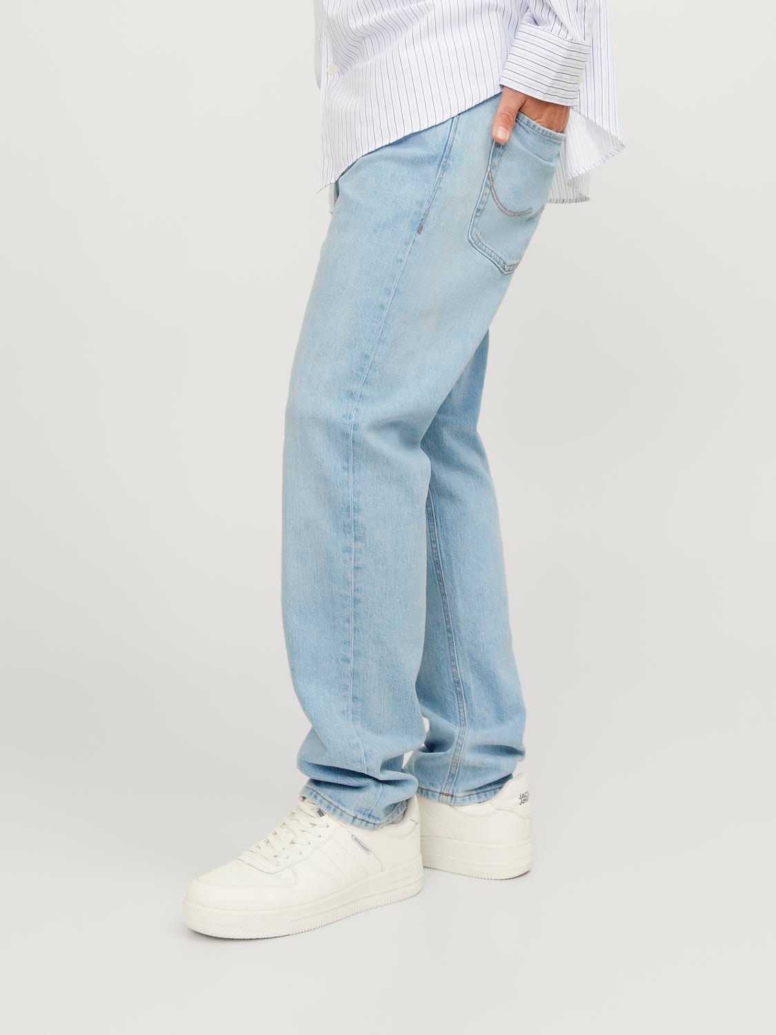 Jack & Jones Tapered-fit-Jeans »JJIMIKE aus elastischem Material und Used-Waschung«, Denim/Jeans, modisch, bequem, Baumwollmischung