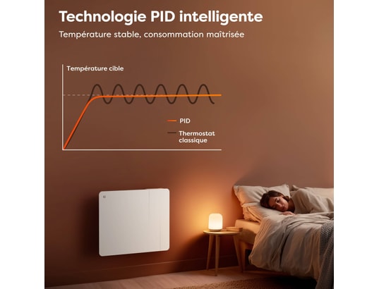 CIARRA - Radiateur inertie Radiateur connecté inertie sèche céramique 1000w cdhtd10a-w