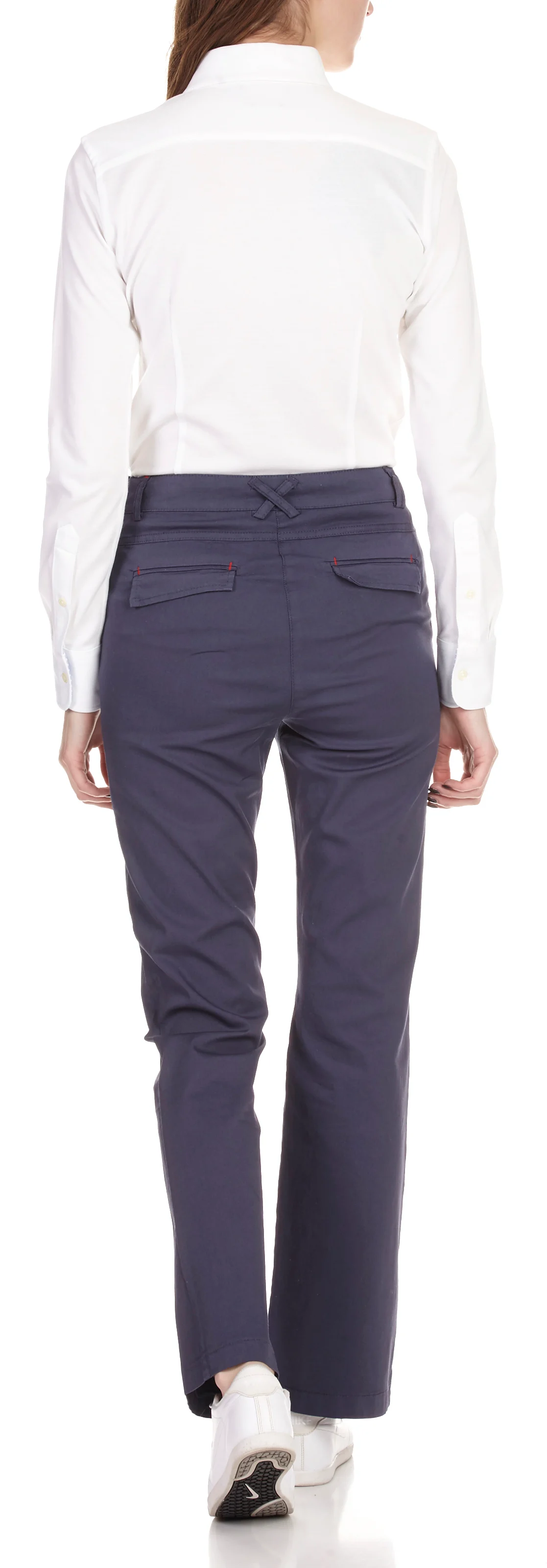 Chemise col américain cintrée en coton | Blanc
