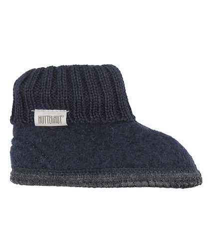 Huttelihut Hausschuhe - Wolle - Dark Navy