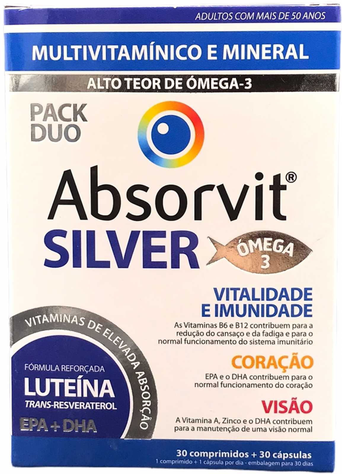 Absorbit Prata 60 comprimidos