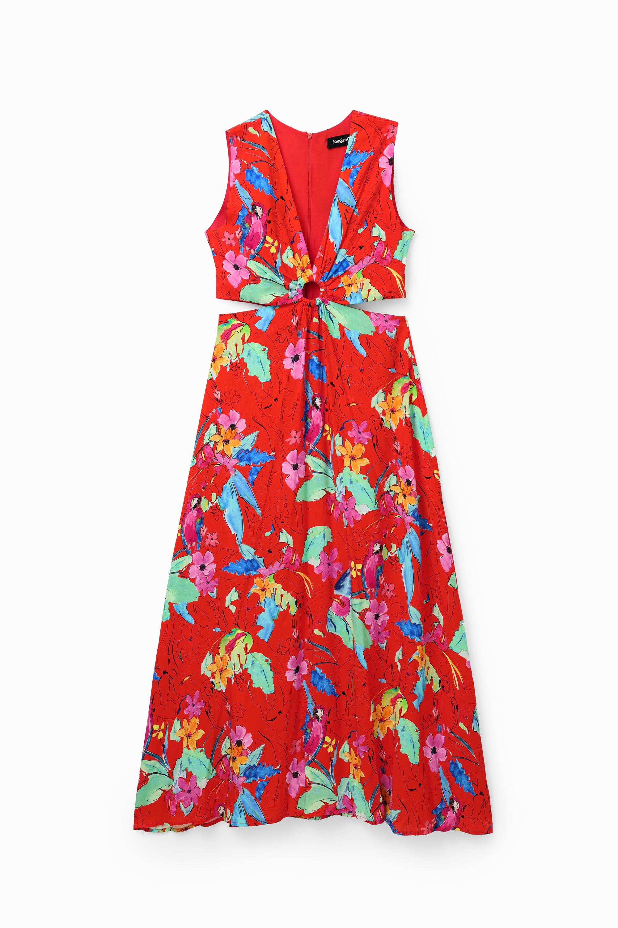 Robe longue découpes