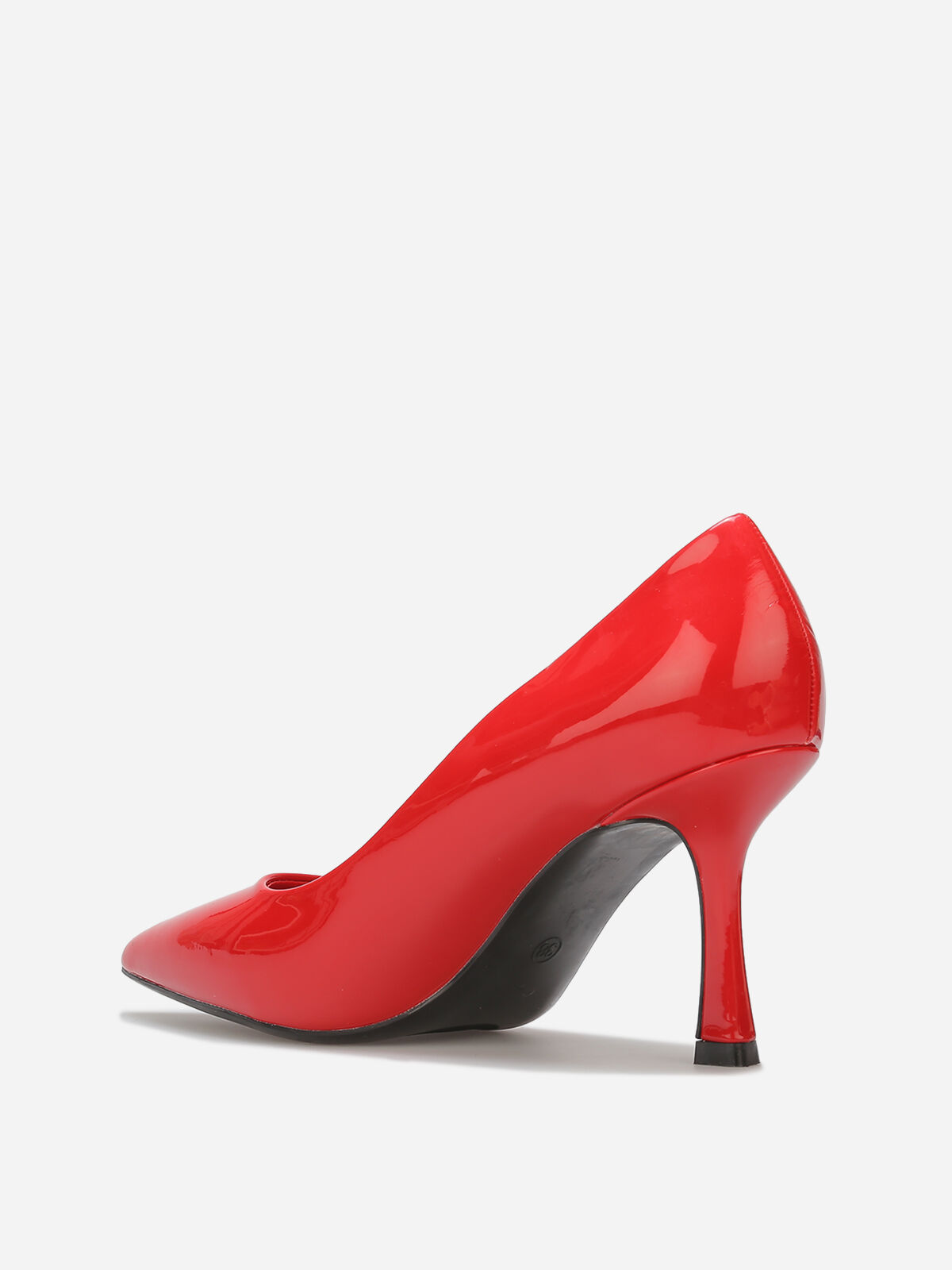 Escarpins pointus à talon bobine- Rouge