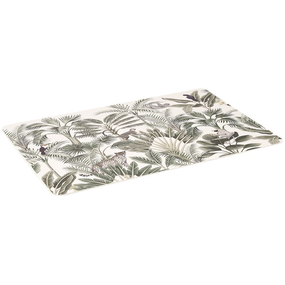 Set de table motif jungle blanc et vert 45x30 cm