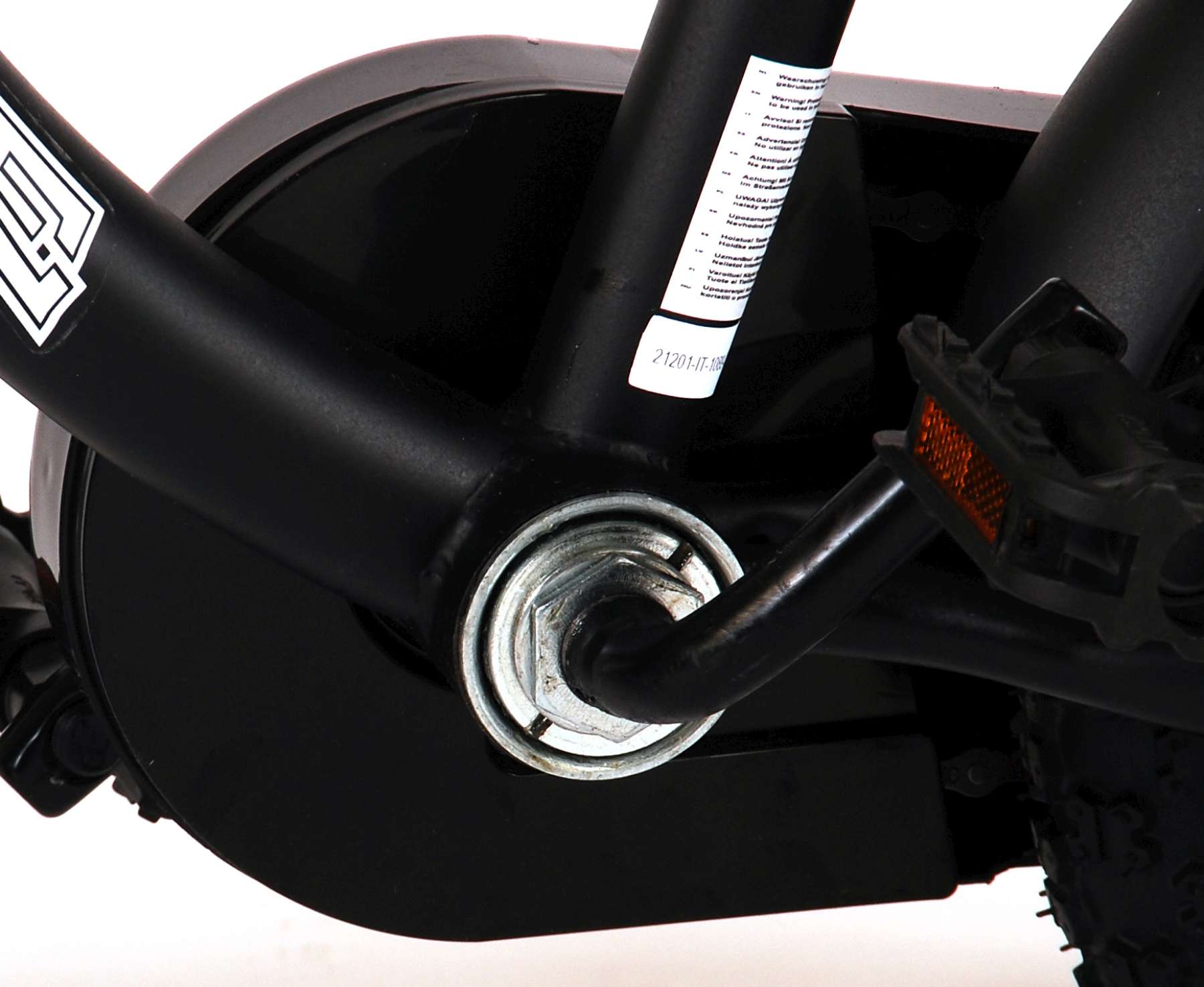 TPFSports Black Cruiser Kinderfahrrad - Jungen - 12 Zoll - Rücktritt + Handbremse - Schwarz