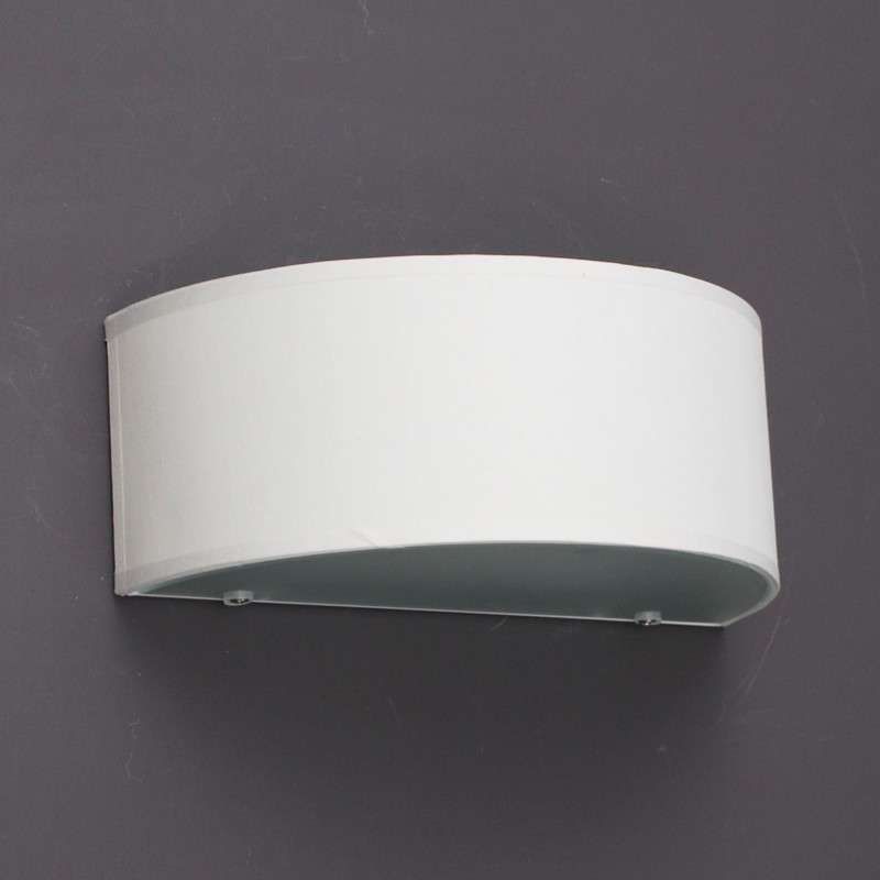 Landelijke wandlamp half rond creme - Drum