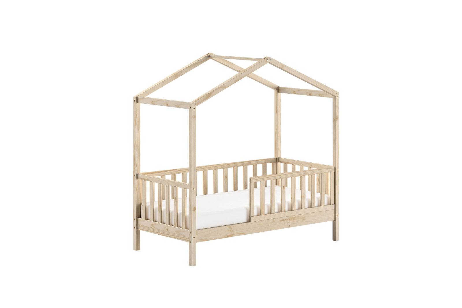 Hausbett DALLAS - natur - Kiefer massiv - 70x140 cm