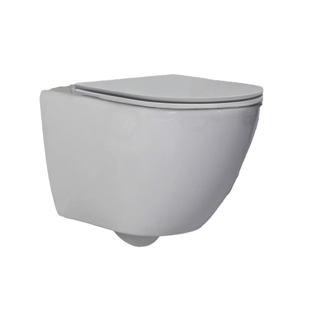 Geberit UP320 met Plieger frame toiletset met Saniclear Jama compact randloos toilet wit glans en softclose zitting