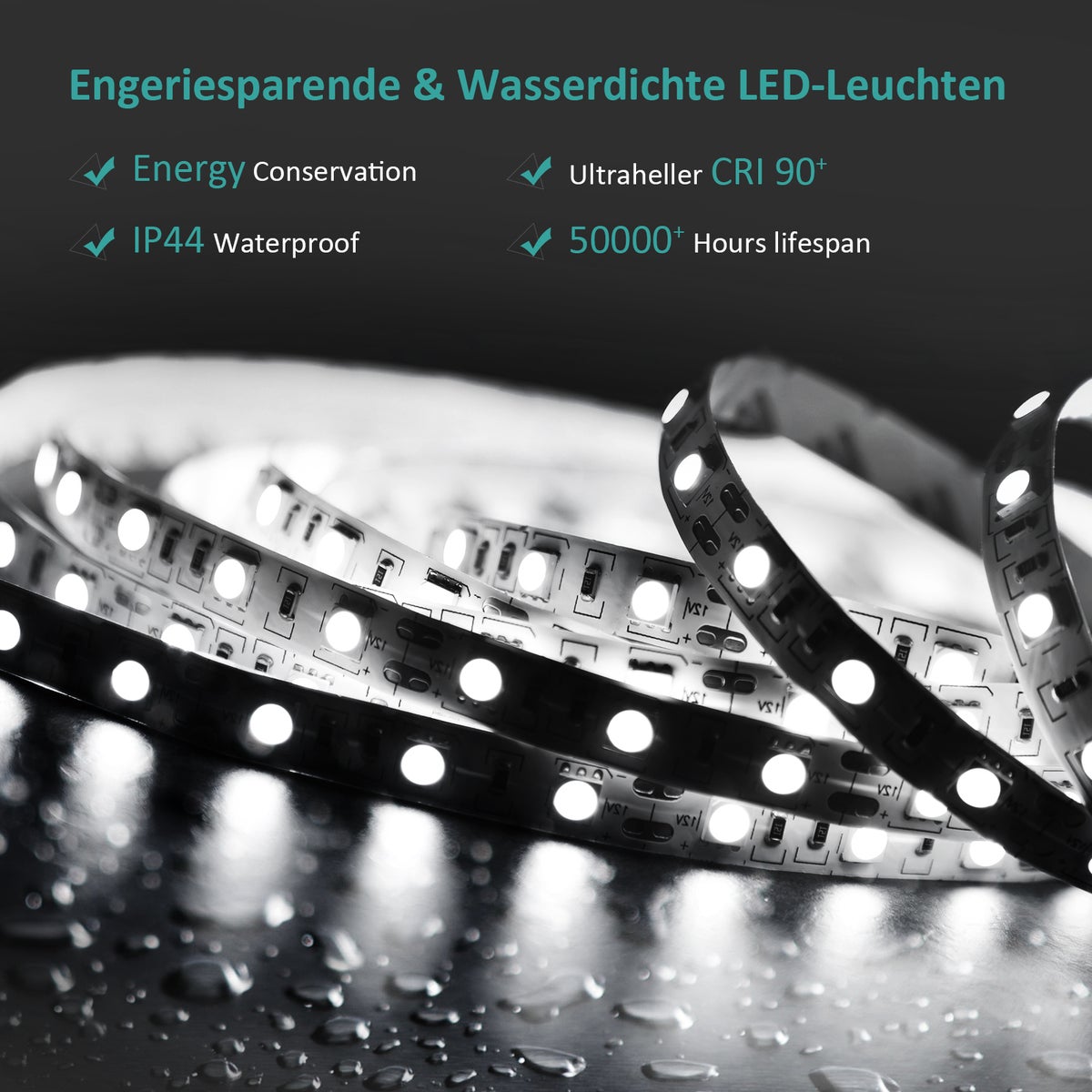 EMKE Badkamerspiegel met verlichting, LED-spiegel met aanraakschakelaar, anti-condens, 40 x 60 cm, koel wit