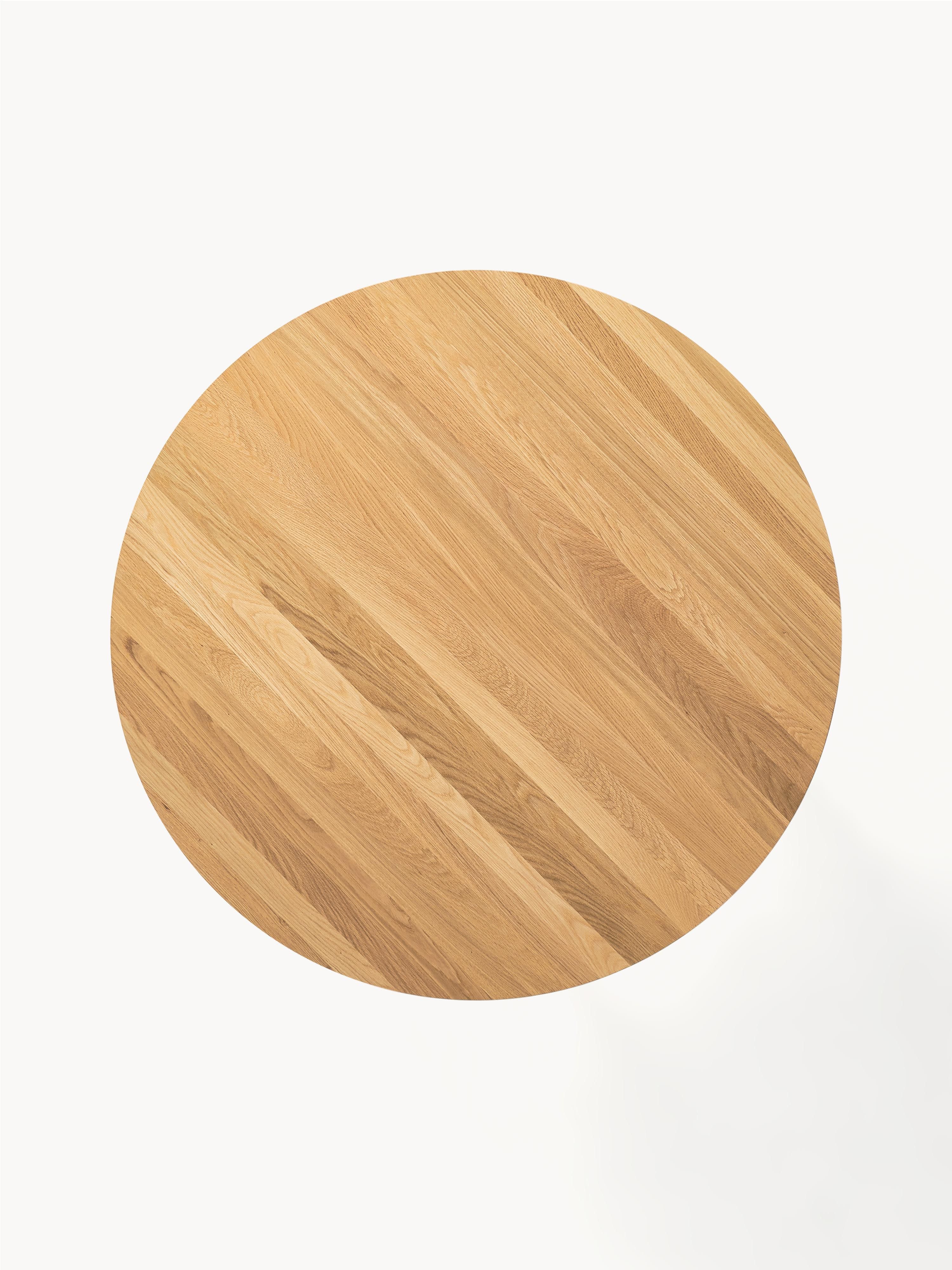 Ronde eettafel Archie van eikenhout, Ø 110 cm