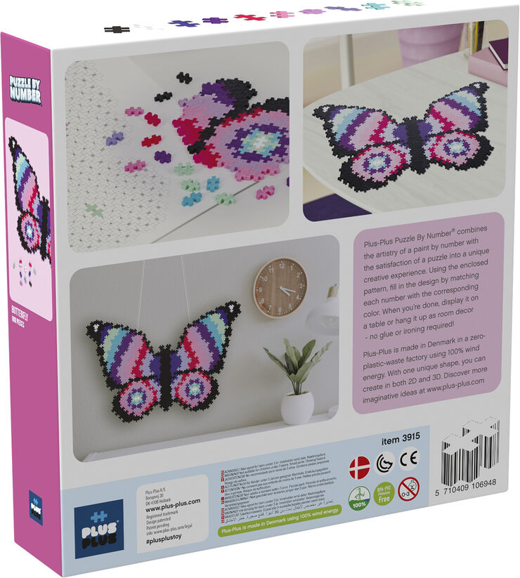 PLUS-PLUS Puzzel by Number Butterfly