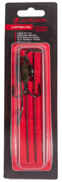 Bas de ligne SIlure Ultimate Catfish Rig Double Hook # 6/0 Simple   3/0 Triple