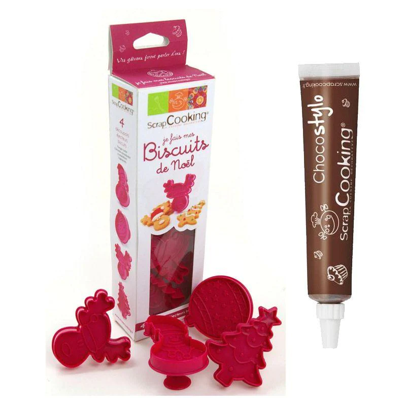 Kit mes Biscuits de Noël + 1 Stylo chocolat Scrapcooking
