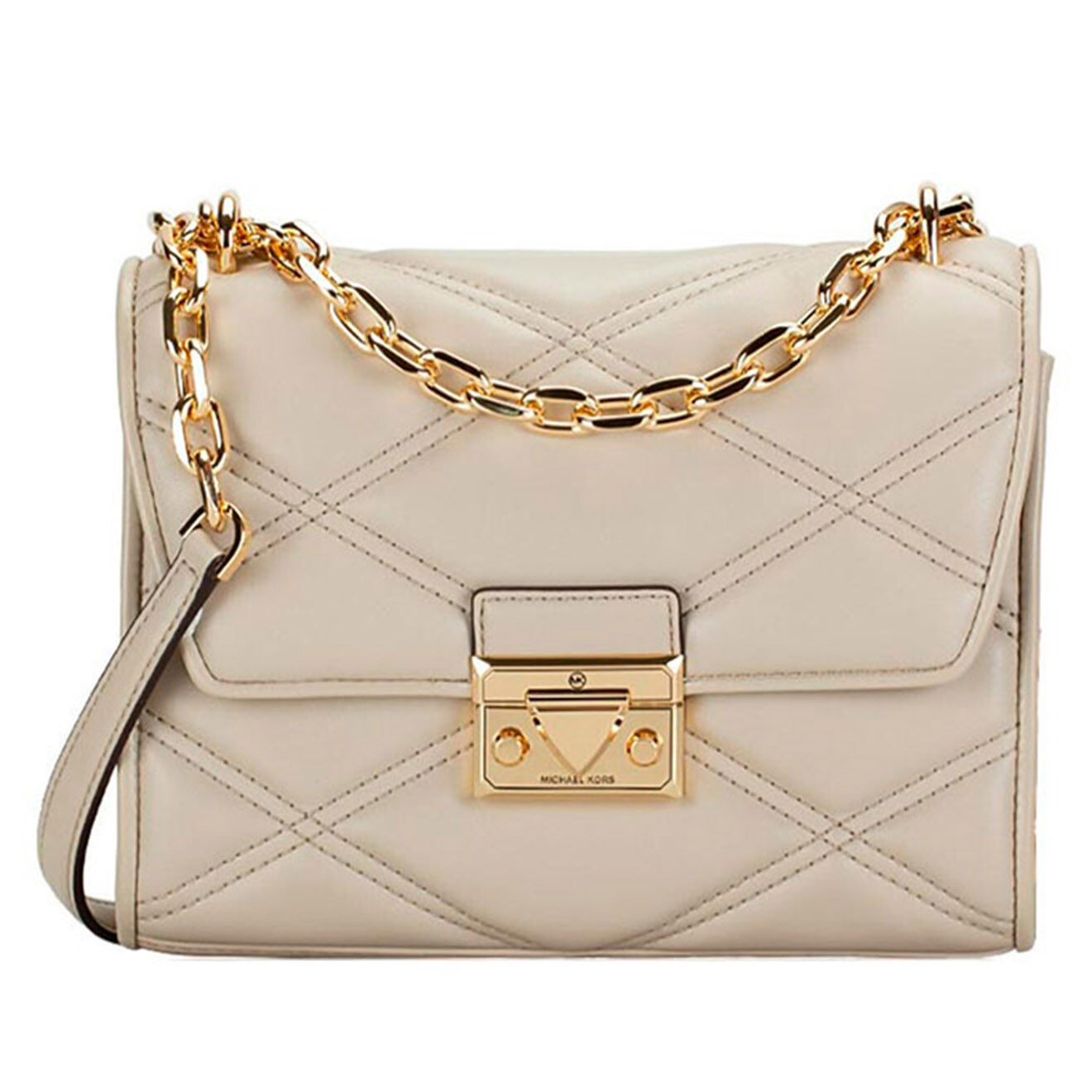 Michael Kors Sac bandoulière en Cuir Serena sable - 22.5x17.5x8 cm