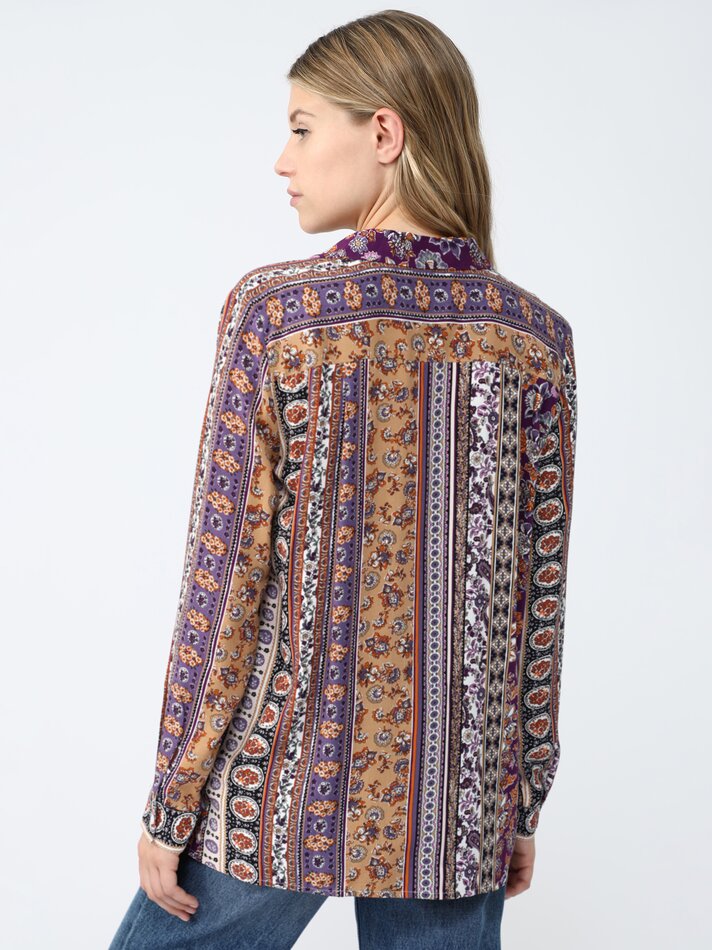 Camisa fluida de padeiro - Bordô
