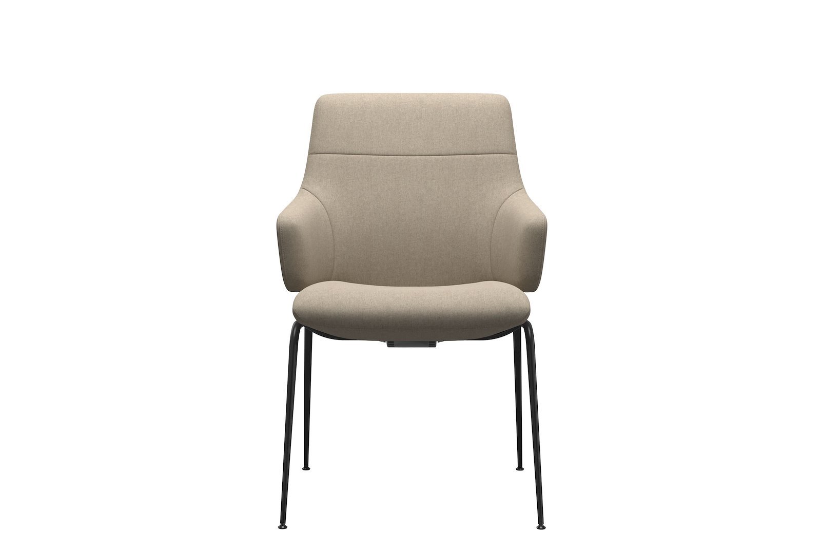Chilli spisestol Tekstil Calido - Light Beige - Sort