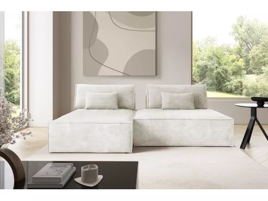 Modular Canapé d'angle convertible LUCCA Creme