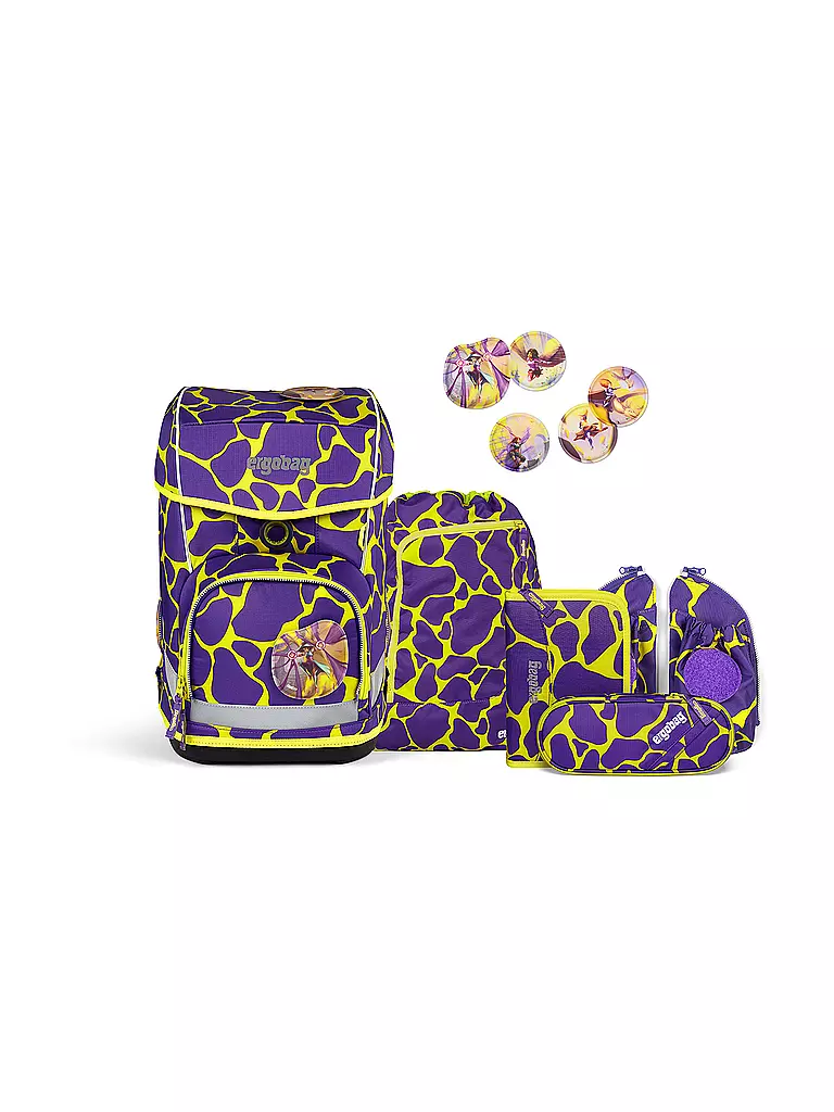 ERGOBAG Schultaschen Set 6tlg CUBO Light Lumi - SuBärkraft  lila