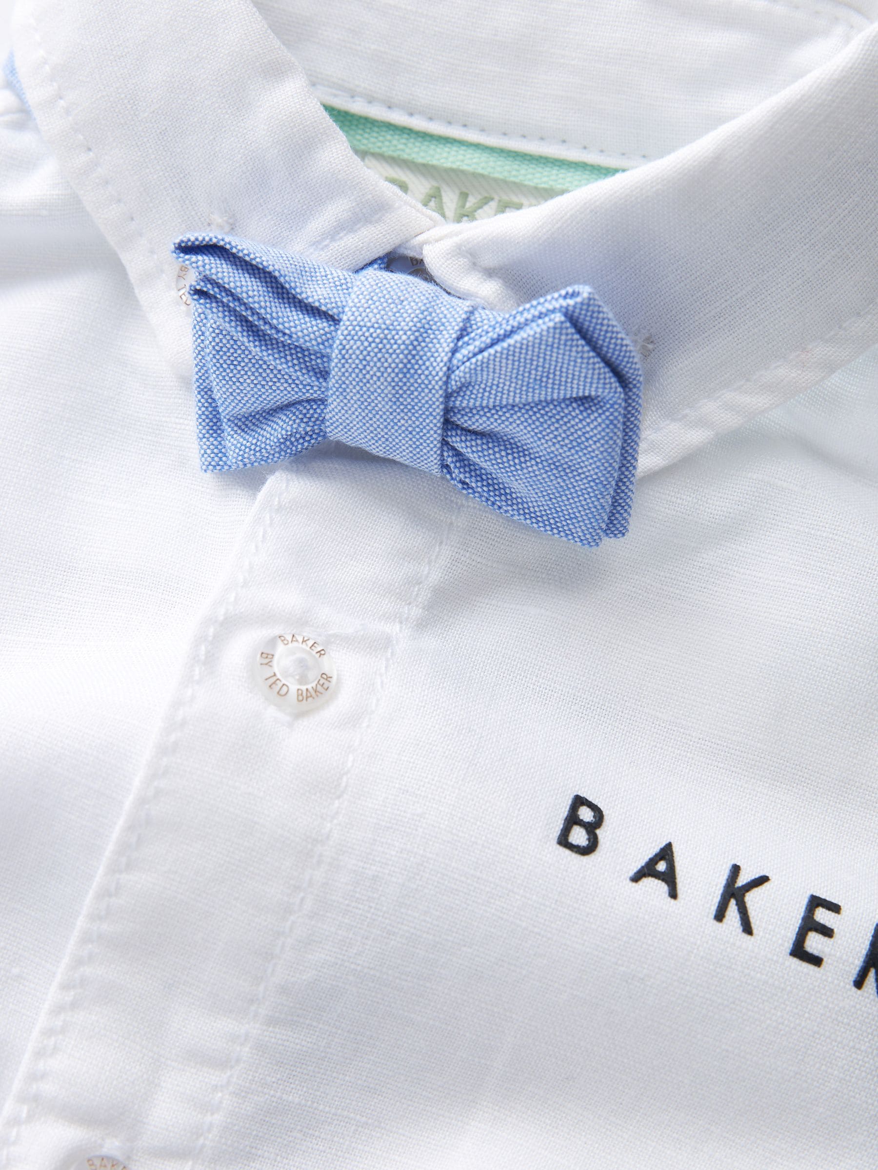 Marineblauw/wit - Baker by Ted Baker 3 -delig set van overhemd, short en bretels