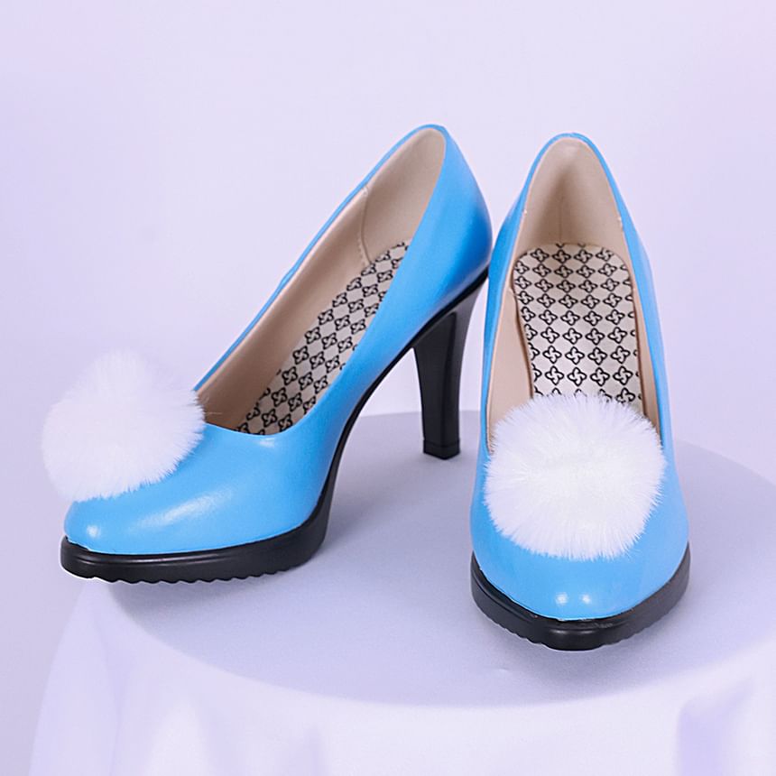 Custaplayu - Hatsune Miku Cosplay Kostuumset / Pruik / Pompon Platform Chunky Heel Pumps