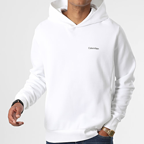 Sweat Capuche Micro Logo Repreve 9927 Blanc