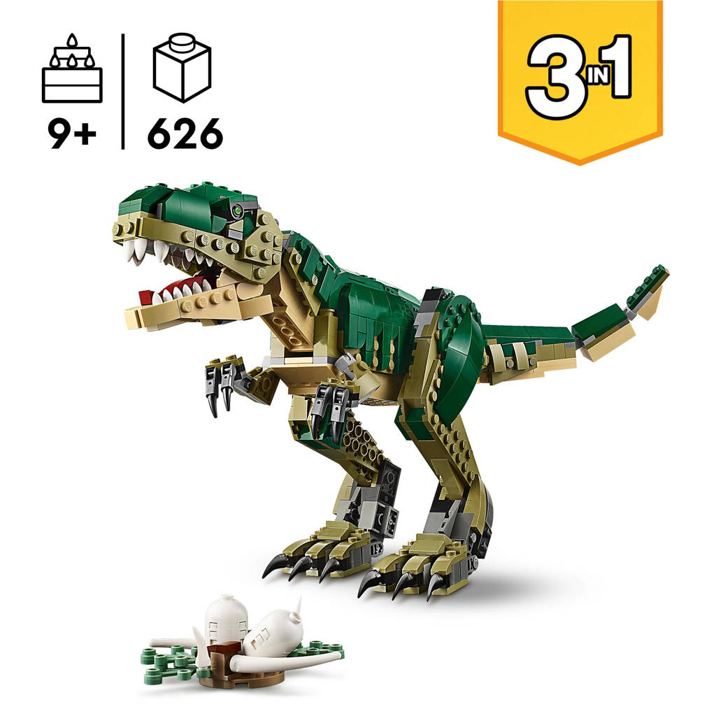 3-in-1 T. rex wordt Triceratops of Pterodactylus Dinosaurus Speelgoed 31151