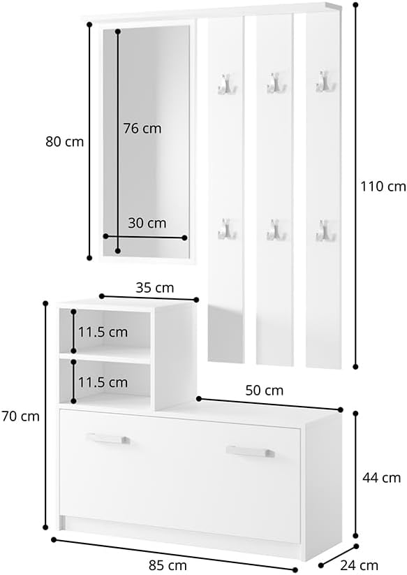 Selsey Flurgarderoben Set Garderobe Flur Wandgarderobe Garderobenpaneel Schuhregal Spiegel Regal Garderobenset Flaschengrün Mit Goldenen Griffen Yesfir