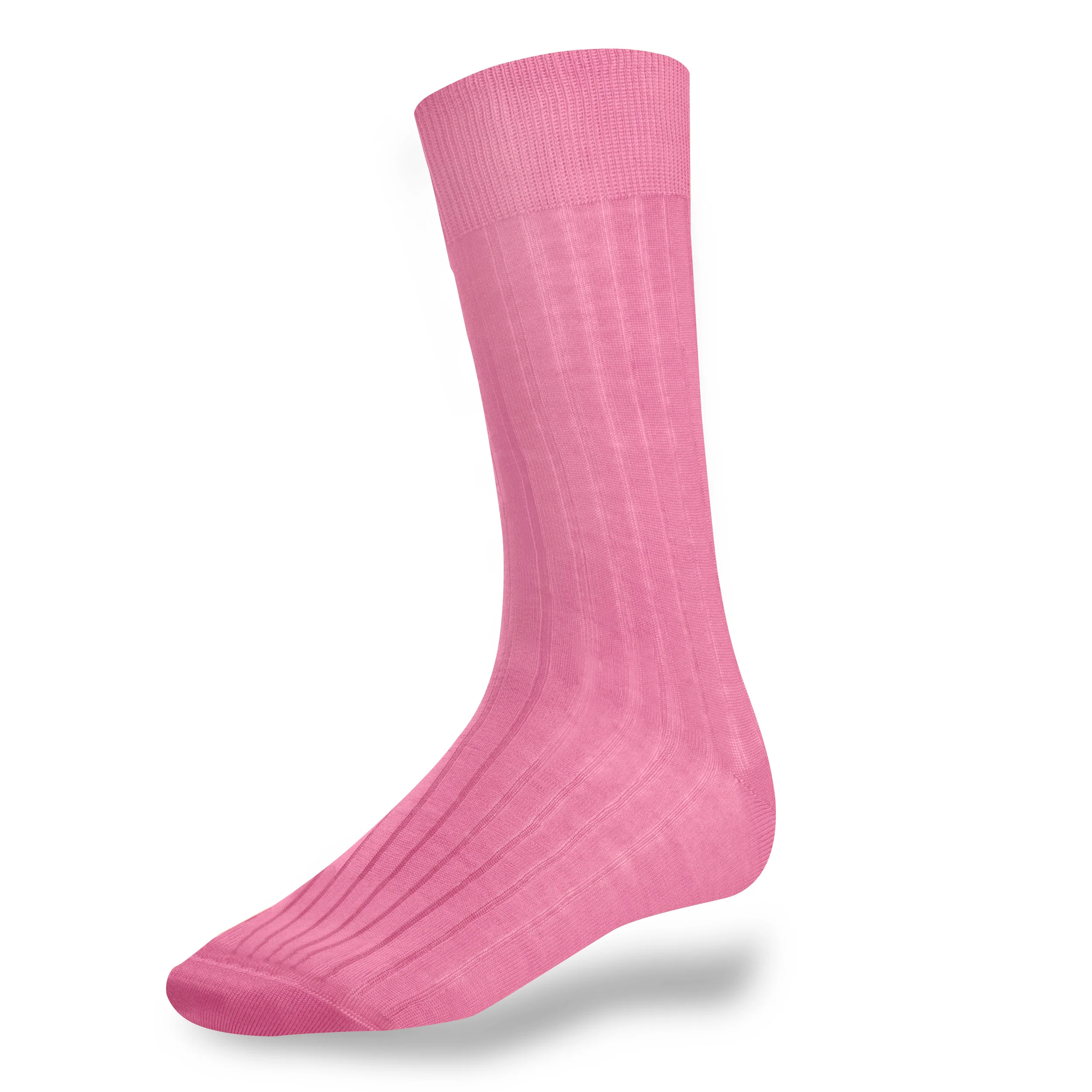 Chaussettes roses en coton fil d'Ecosse