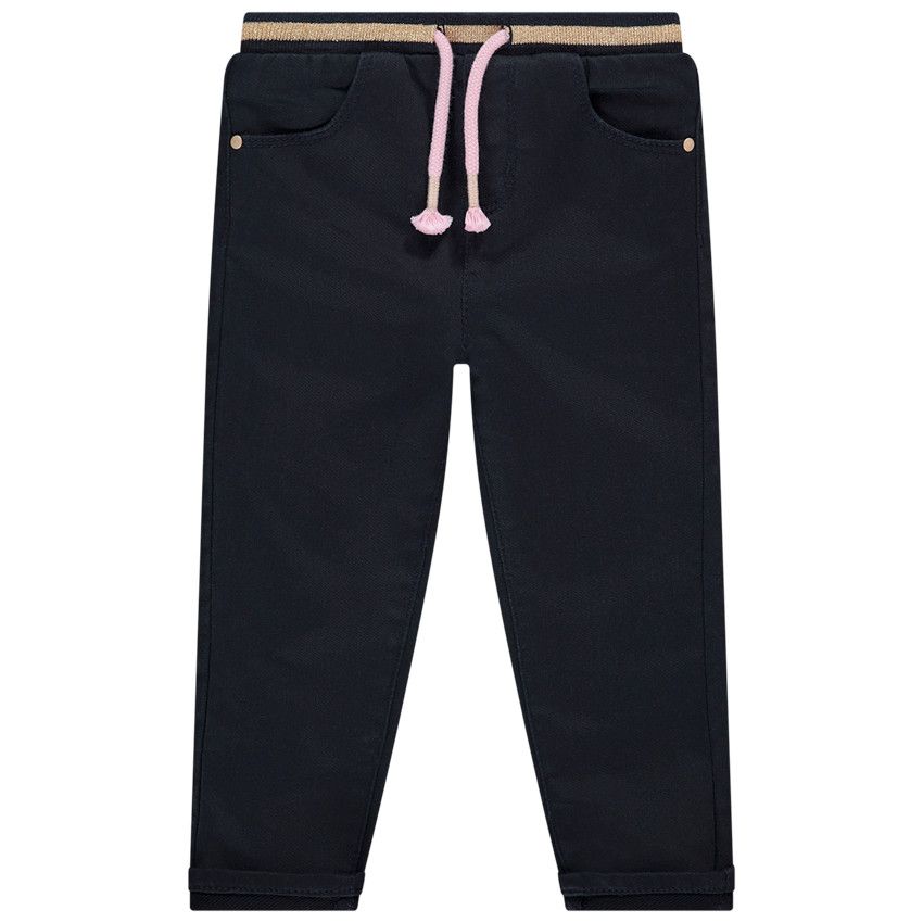 Pantalon en toile effet molleton pour bébé fille - Gris foncé