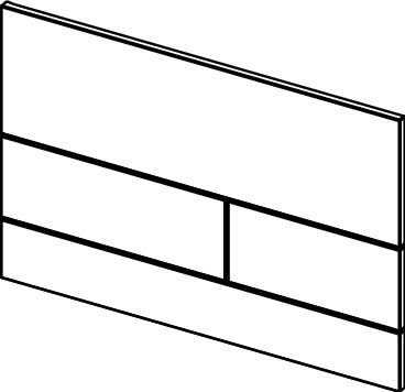 TECE - Square II - Drukplaat - Zwart - Gesatineerd Glas